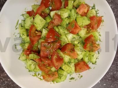 Daržovių salotas su garstyčių aliejumi ir krapais Žingsnis 3