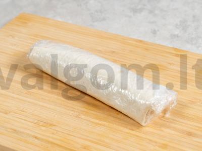 Tortilijos su krabų lazdelėmis ir agurkais Žingsnis 3