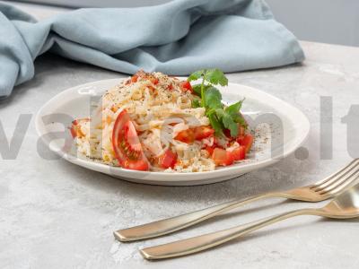 Vegetariški makaronai pagrindine nuotrauka