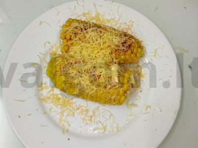 Kukurūzai su rūkytomis paprikomis ir sūriu Žingsnis 3