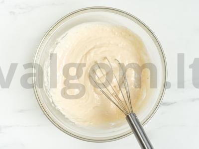 Vafliai ant keptuvės Žingsnis 3