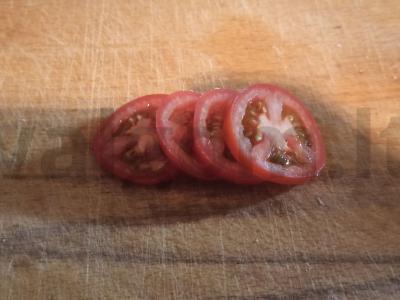 Kanarė su pomidoru, lašiša ir sūriu Žingsnis 3