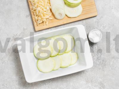 Cukinijos su sūriu orkaitėje Žingsnis 2