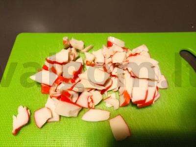 Greiti ritinėliai su krabų lazdelėmis Žingsnis 3