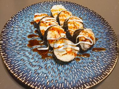 Greiti ritinėliai su krabų lazdelėmis pagrindine nuotrauka