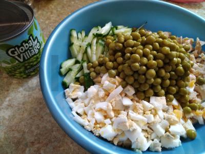 Salotas „Jūrinis kruizas“ su kalmaru Žingsnis 4