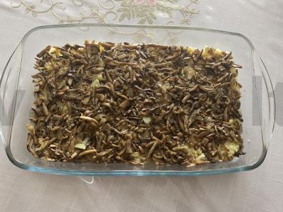 Sluoksniuotas salotas be mėsos Žingsnis 2