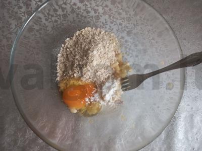 Bananų sausainiai su avižiniais dribsniais pusryčiams Žingsnis 2