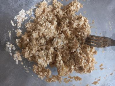 Bananų sausainiai su avižiniais dribsniais pusryčiams Žingsnis 3