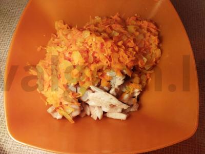 Žuvies apkepas su daržovėmis ir sūriu Žingsnis 2