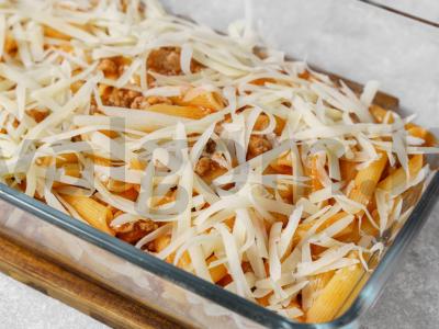 Makaronai orkaitėje su mėsa Žingsnis 10