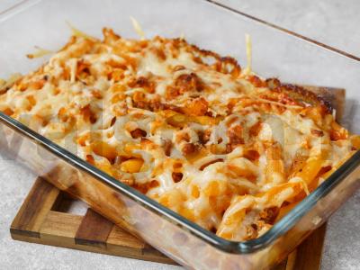 Makaronai orkaitėje su mėsa Žingsnis 11