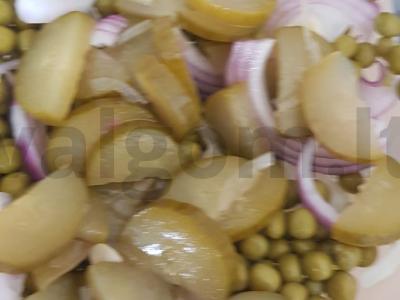 Klasikinis vynigretas su marinuotais agurkėliais Žingsnis 2