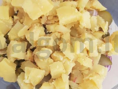 Klasikinis vynigretas su marinuotais agurkėliais Žingsnis 3