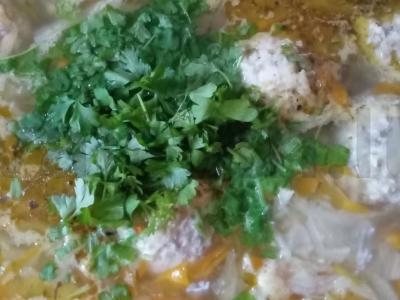 Šči su meatballs ir šviežiais kopūstais Žingsnis 5