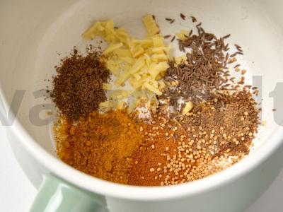 Daržovių troškinys su garstyčių sėklomis Žingsnis 1