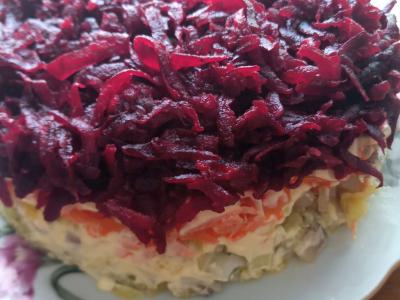 Silkė po kailiu su šakniavaisiais Žingsnis 9