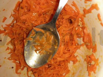 Aštri morkų salotos pagal korėjietišką receptą Žingsnis 6