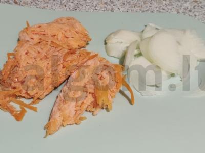 Lęšiai su šaldytais daržovėmis ir pomidorų pasta Žingsnis 2