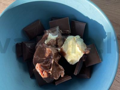 Ruginiai brownies Žingsnis 1