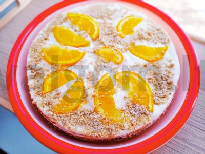 Namų tortas su riešutų sluoksniu ir apelsinu Žingsnis 6