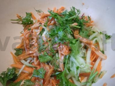 Morkų salotos su grybais Žingsnis 3