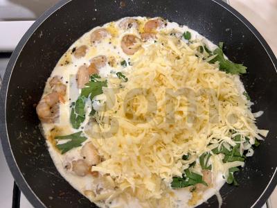 Grietinėlės krevetės su p'titim Žingsnis 6