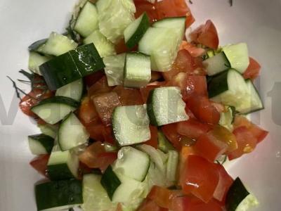 Daržovių salotos Žingsnis 4