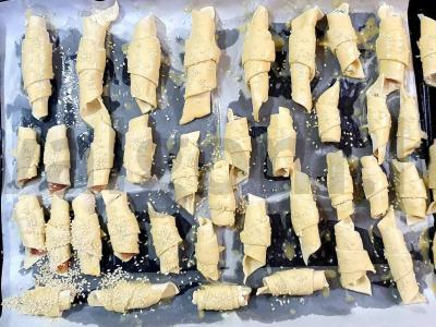 Kruasanai su lašiša ir kreminiu sūriu Žingsnis 2