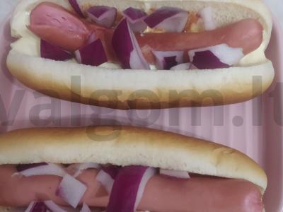 Karštas šuo su korėjietiška morkų salotomis Žingsnis 5