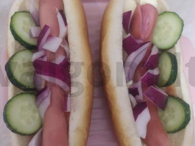 Karštas šuo su korėjietiška morkų salotomis Žingsnis 6