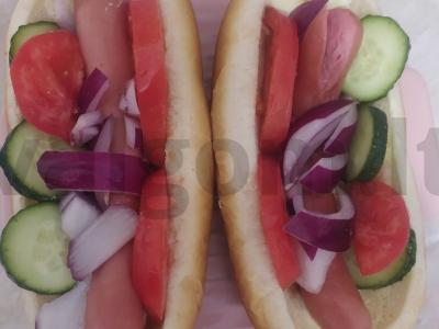 Karštas šuo su korėjietiška morkų salotomis Žingsnis 7