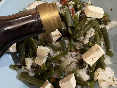 Vitaminų salotos su pupelėmis Žingsnis 5