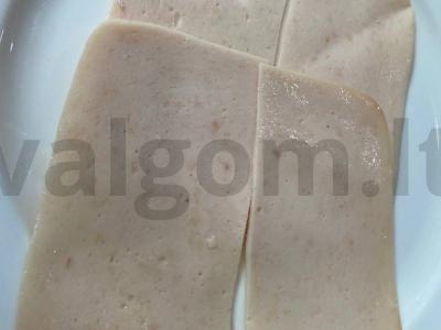 Vištienos kumpio, rukolos ir kiaušinio ritinėliai Žingsnis 3