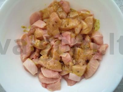 Vištiena kokosų piene su krevetėmis Žingsnis 2