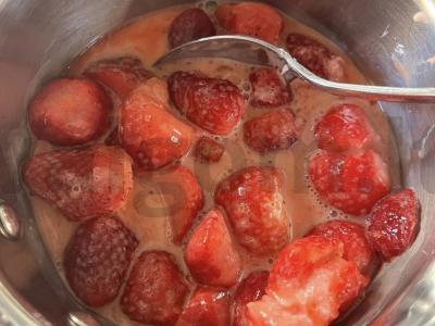 Namų sūrio pyragas su braškėmis Žingsnis 3