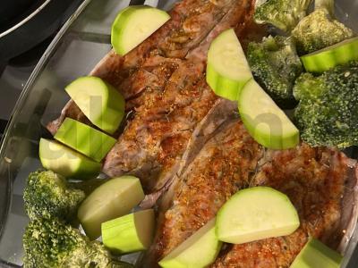 Skumbrė su daržovėmis ir batatu orkaitėje Žingsnis 2