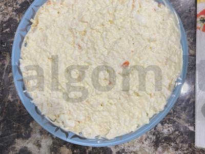 Salotas „Mimoza“ iš keptos žuvies Žingsnis 10