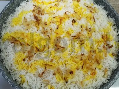 Kvapnus birjanis su bulvėmis ir mėta Žingsnis 5