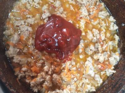 Kiaukutės, troškintos pomidorų padaže su kalakutienos faršu Žingsnis 4