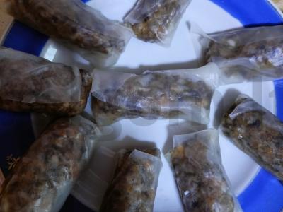 Kepti spring roll su grybų ikra Žingsnis 4