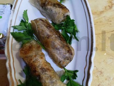 Kepti spring roll su grybų ikra pagrindine nuotrauka