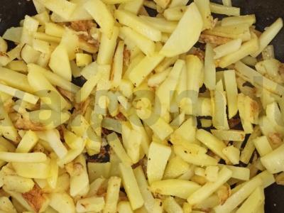 Bulvės su keptomis kalakutų skrandžiais Žingsnis 4