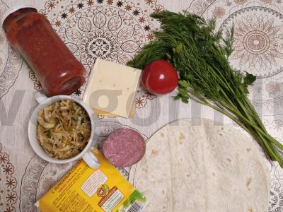 Tortilijos trikampiai „Sultingi atspalviai“ Žingsnis 1