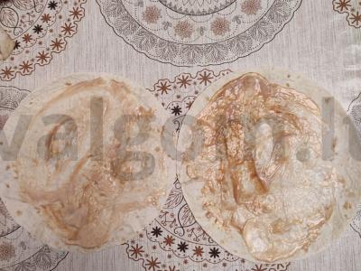 Tortilijos trikampiai „Sultingi atspalviai“ Žingsnis 2