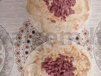 Tortilijos trikampiai „Sultingi atspalviai“ Žingsnis 3