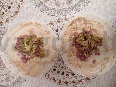 Tortilijos trikampiai „Sultingi atspalviai“ Žingsnis 5