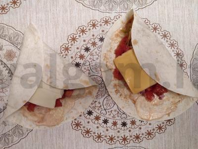 Tortilijos trikampiai „Sultingi atspalviai“ Žingsnis 7