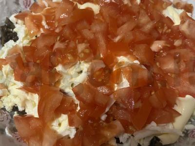 Salotas „Svajonė“ su vištiena, pievagrybiais ir sūriu Žingsnis 5