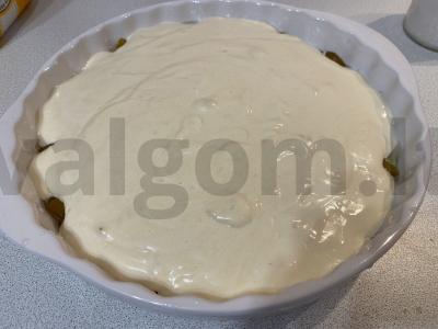 Persikų pyragas saldumynų mėgėjams Žingsnis 7